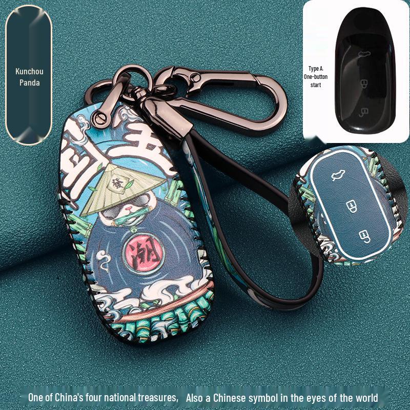 Li Xiang Key Case: High-End 21/22 Model Protective Bag, Full Coverage, National Style Design