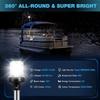 Anchor Light Boat Stern Light Waterproof 9 Inches, White Fold Down Marine Navigation Lights for Boats LED for Pontoon