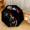 Saw Billy the Puppet Windproof Auto 8 Rib Folding Umbrella Portable Outdoor Parasol