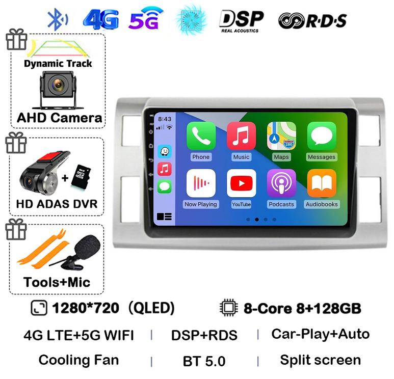 Android 14 Auto Carplay автомобильное радио для Toyota Previa 3 III XR50 Estima 2006-2019 Мультимедиа Navi GPS плеер стерео головное устройство DSP