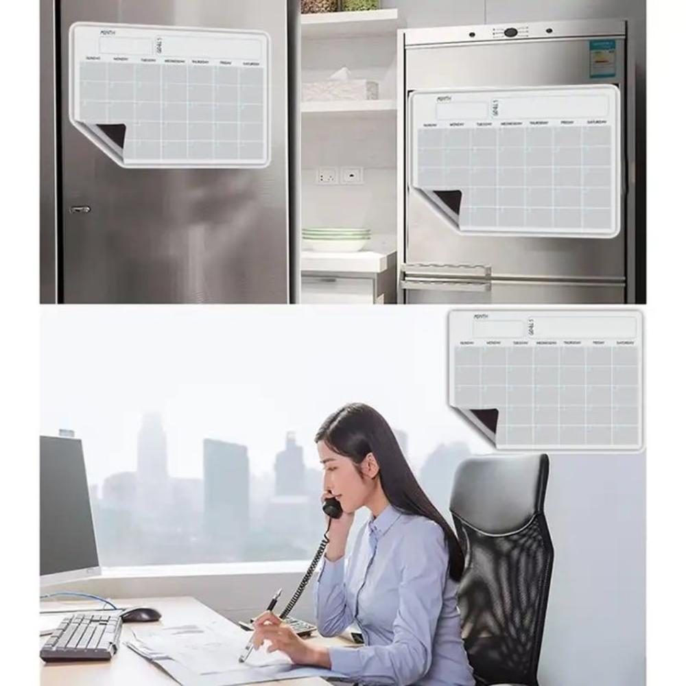 Erasable Monthly Calendar Memo Message Note Soft Magnetic Fridge Calendar Kitchen