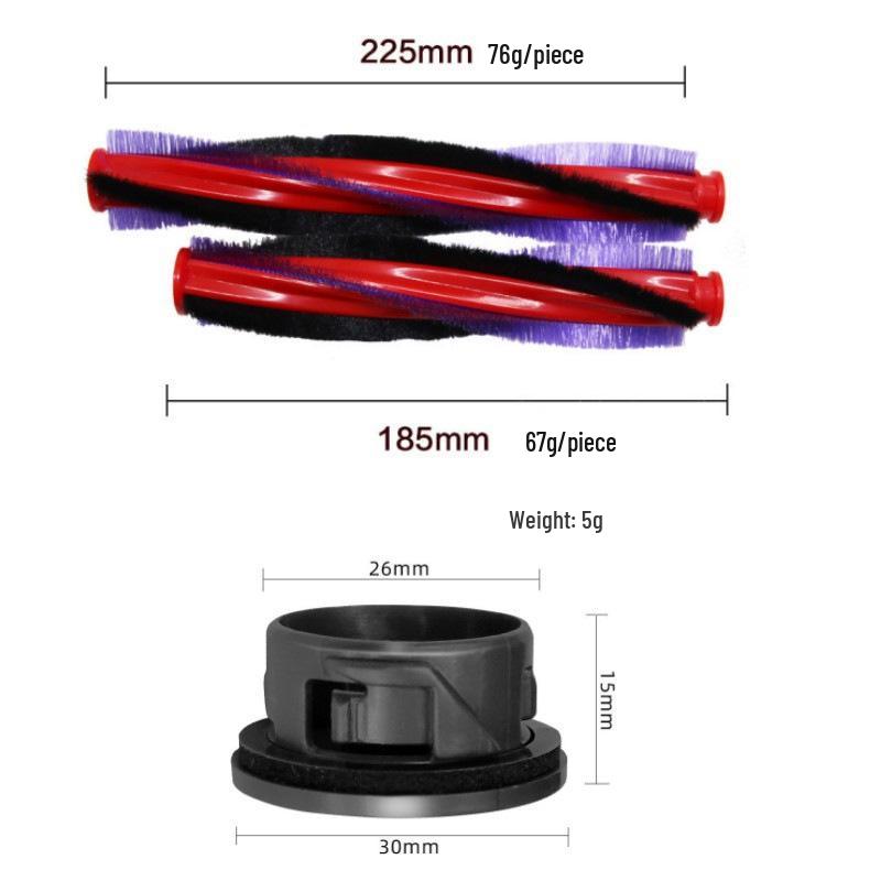 Насадка-щетка с мягким роликом из углеродного волокна для Dyson V6-V11
