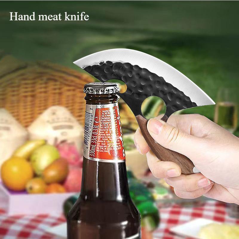 Мини-мясная нарезка, многофункциональный маленький мачете, вертел, портативный нож для рыбы, ручной кованый молотковый нож для мяса