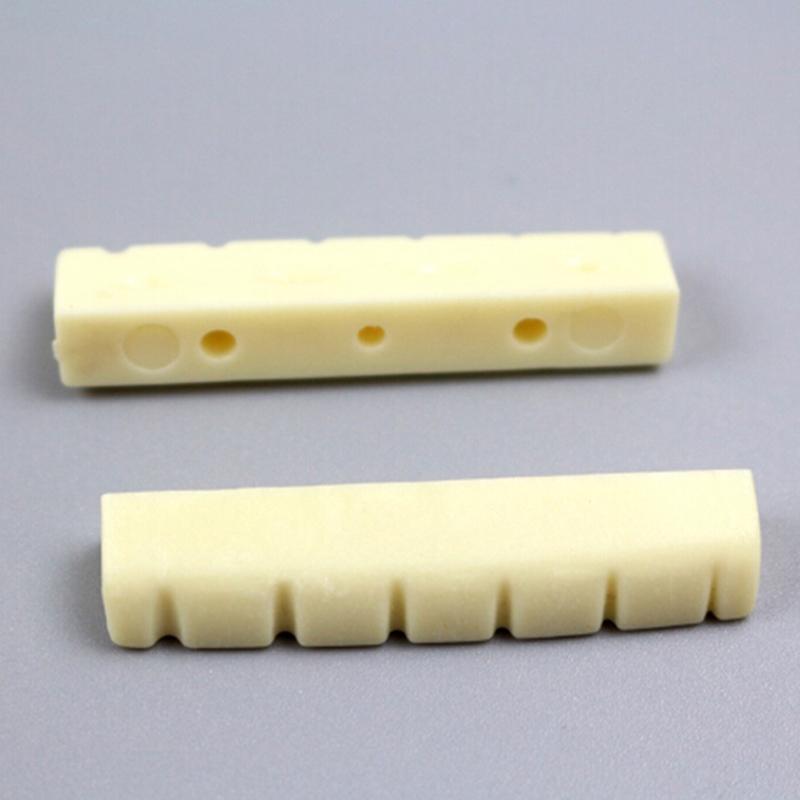 4Pcs 43Mm Flat Bottom Pre Slotted 6 String Acoustic Guitar Bone Nut