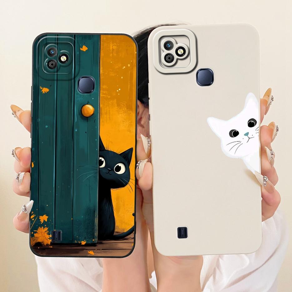 Чехол для Infinix Smart HD 2021 X612B X612 Милый Кот Утка Мультяшная Обложка 6.1'' Мягкий ТПУ Чехол для Телефона Для Infinix Smart HD 2021 Оболочка