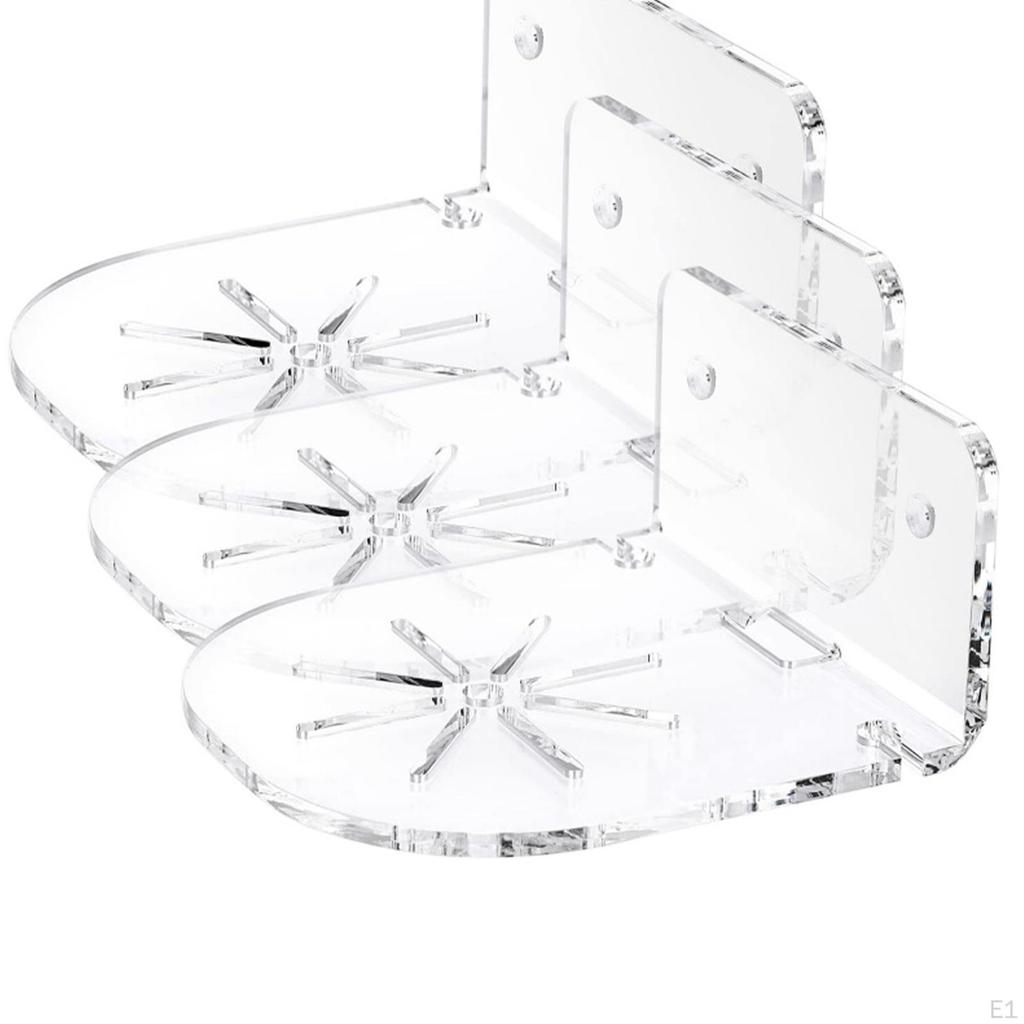 Настенная полка из 3 предметов, акриловый подвесной органайзер для хранения вещей в ванной комнате, гостиной