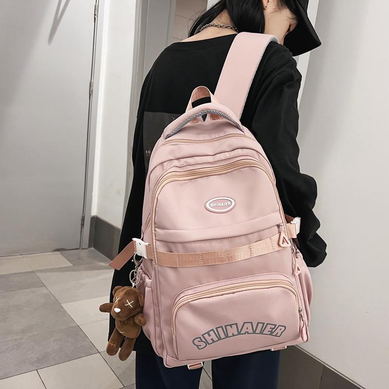 Рюкзак для ученика средней школы, женский нейлоновый рюкзак, мужской рюкзак с принтом в виде букв