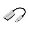Mini Metal USB C Type-C To 3.5mm Adapter 2in1 Audio Convertor AUX Splitter Headphone Jack