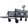 YouTen 2024 Outdoor Wagon Carry Wagon Wide Tires Large Capacity Carry Cart Camping Wagon Extended Luggage Space Folding 4 Wheels Sturdy Tough