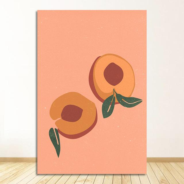 Peach Wall Art Canvas Painting Nordic Posters And Prints Wall Pictures For Living Room Decor Abstract Minimalism Girl Pineapple No Frame