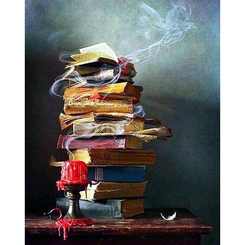 5D DIY Алмазная картина Набор Книги Искусство Алмазная вышивка Стразы Украшения для дома