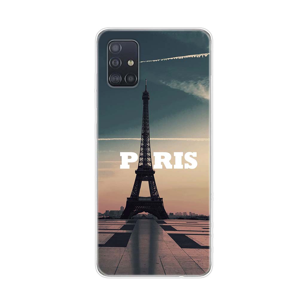 Мягкий чехол для телефона с изображением Парижской Эйфелевой башни для Samsung Galaxy A01 A11 A12 A22 A21S A31 A41 A42 A51 A71 A32 A52 A72 A02S