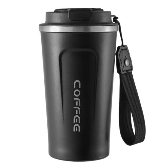 510ML Travel Coffee Mug Spill Proof with Seal Lid Insulated Eco-friendly Easy One-handed Drinking Stainless Steel Cup