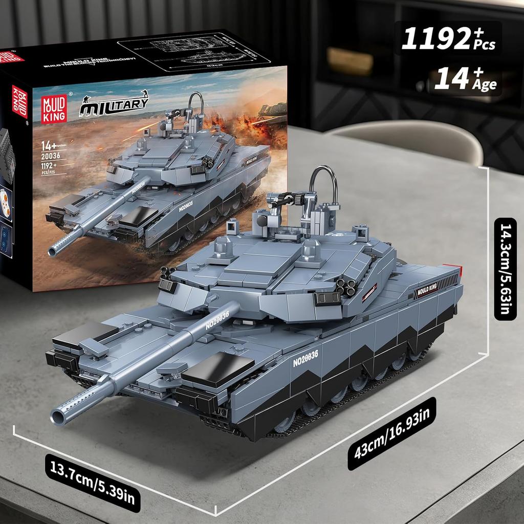 MOULD KING 20036 Военный танк строительный блок пульт дистанционного управления Abrams-X танк строительный набор сборка кирпич детский рождественский подарок