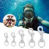 316 Stainless Steel Hook Swivel Eye Clasp Snap Hook for Straps Bags Diving (92mm)