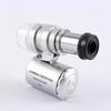 LED UV Illuminated 60X Pocket Microscope Mini Portable Jewelry Currency Magnifier Loupe
