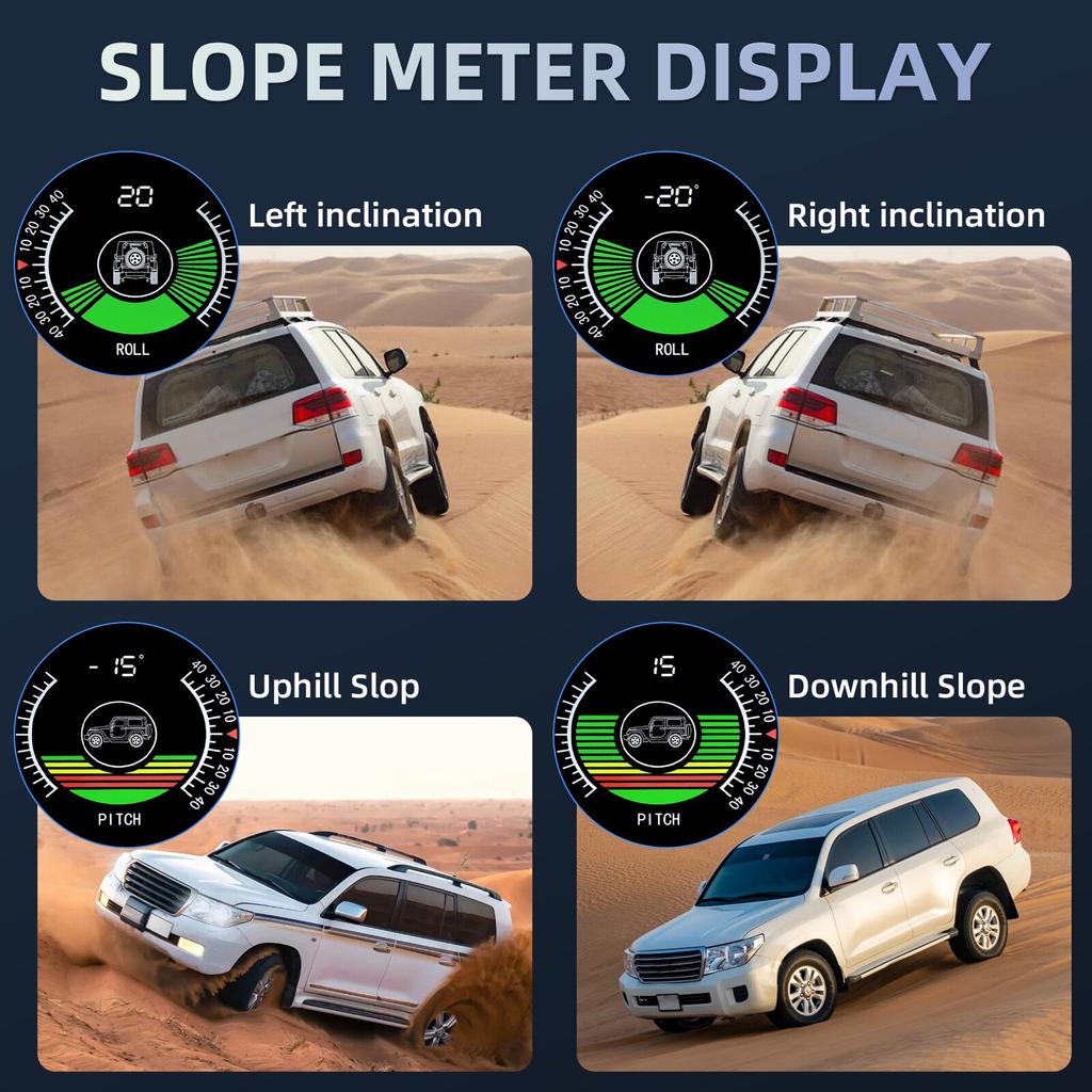 AD M50 Уклономер HUD Внедорожный GPS Интеллектуальный Инклинометр Цифровой Дисплей Наклон Крен Угол Тангажа Инклинометр Автоматический Интеллектуальный Вольт