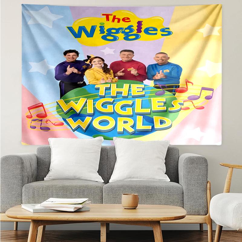 1PC Wiggle And Learn Show K-pop music group Tapestry Accessories for Bedroom,Livingroom, dormitory Room Wall Decor Fan Birthday Gifts