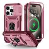 Case For iPhone 16 15 14 13 12 11 Pro XS Max XR Plus Camera Slide Military Grade Armor Protection 360 Degree Rotate Armor Cover