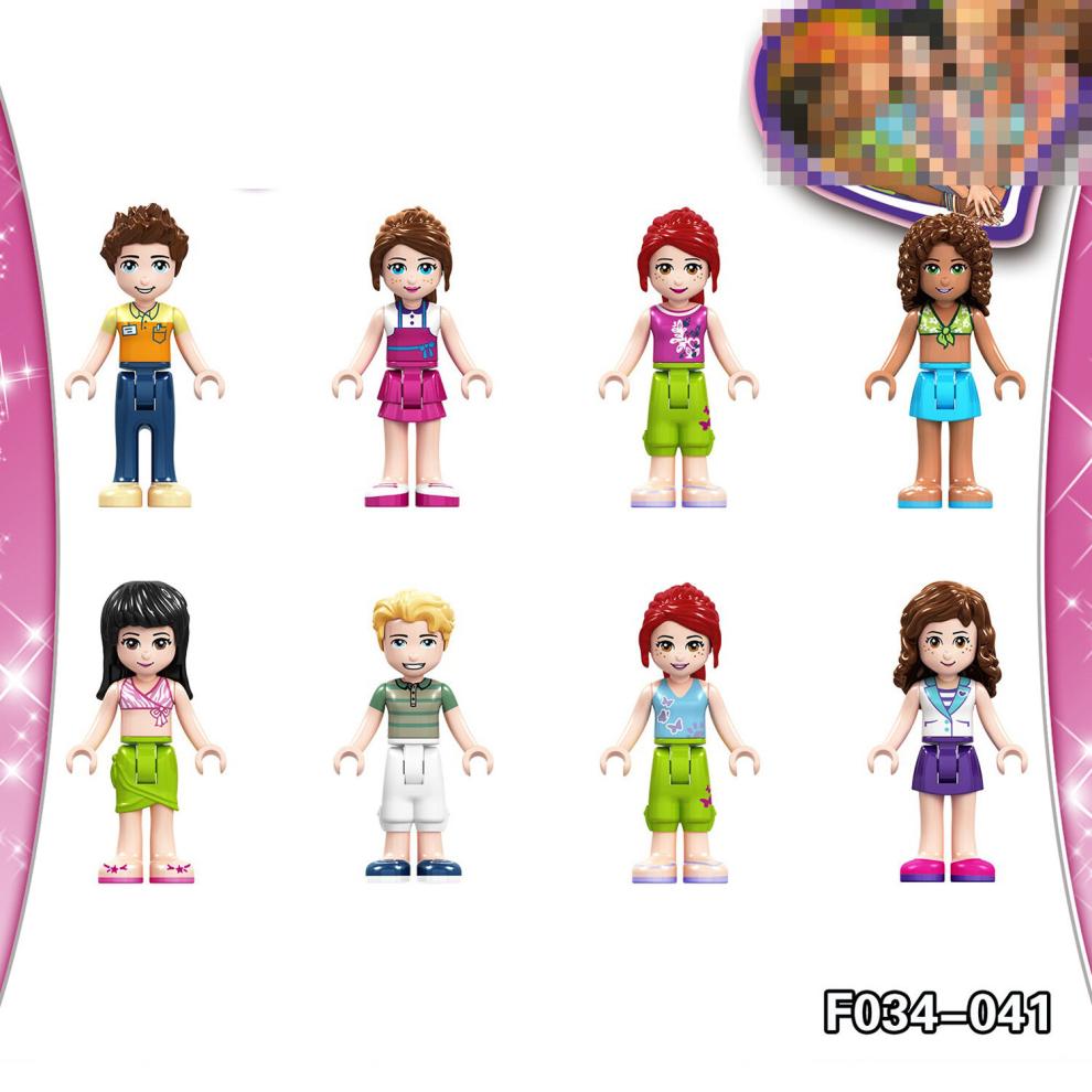 (Style A 40PCS) 41Pcs Friends Girls Mini Figures Building Blocks Toys