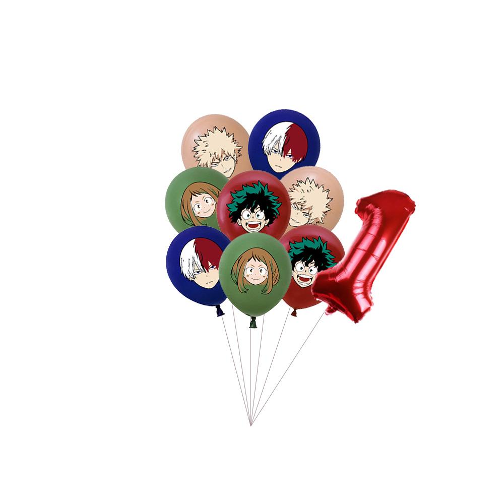 My Heros Academiaed Birthday Themed Party Decorations Balloon Set Tableware Tablecloths Cake Toppers Party Supplies Baby Shower