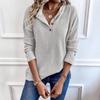 Women's Sweatshirt Casual Long Sleeve V-Neck Button T-Shirt Top
