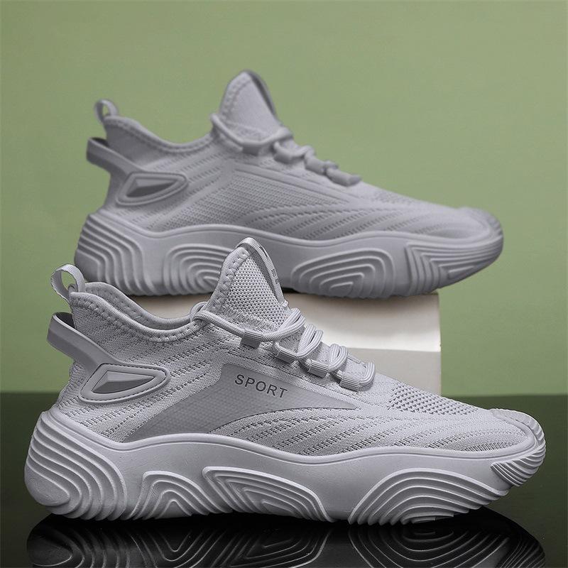 Summer new fly-woven mesh breathable men's shoes running sports casual net shoes thin knitted shoes