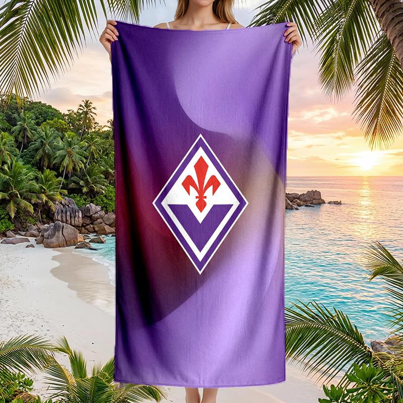 Полотенце для пляжа Fiorentina FC, быстросохнущее, из микрофибры, впитывающее, портативное, для путешествий, для плавания
