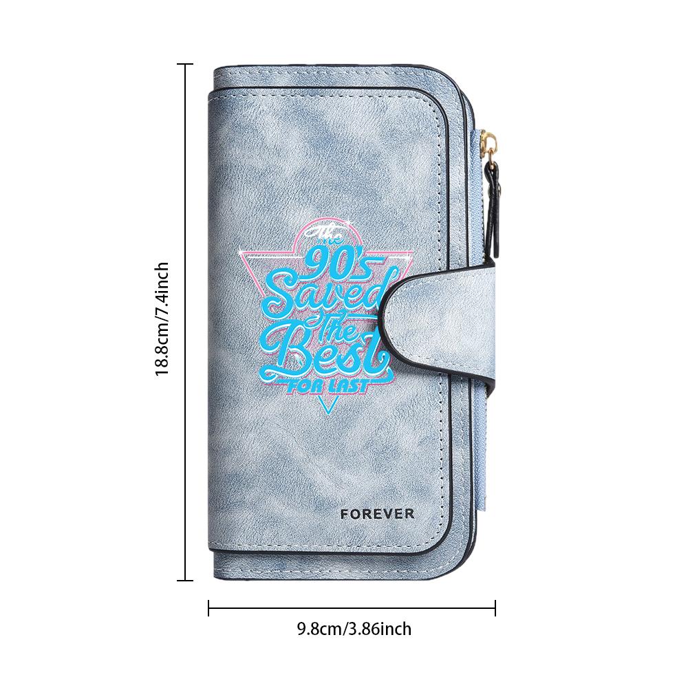 Vintage Printed Long Wallet Fashion Portable Large Capacity Casual Credit Card Holder for Daily Use