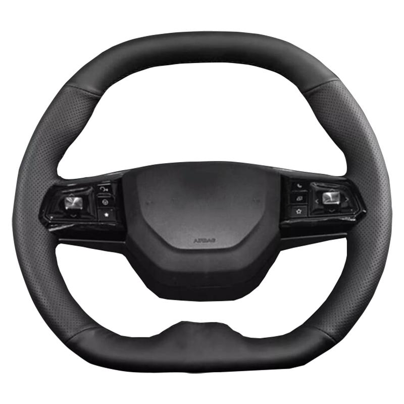 Оригинальный чехол на руль автомобиля «сделай сам», для MG4 2022 2023 MG MULAN, черная кожаная оплетка для руля