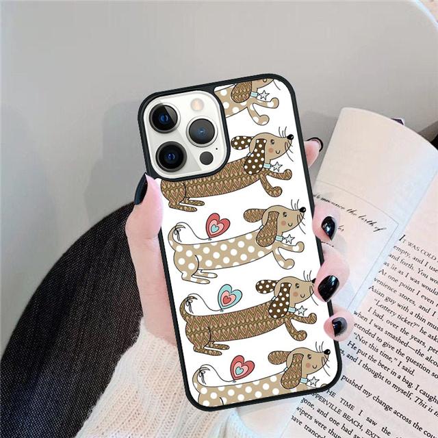 Dachshund Pattern Coque Shell For iPhone 17 Air 15 16 14 13 12 Pro Max 11 Pro Max Plus Phone Case Cover
