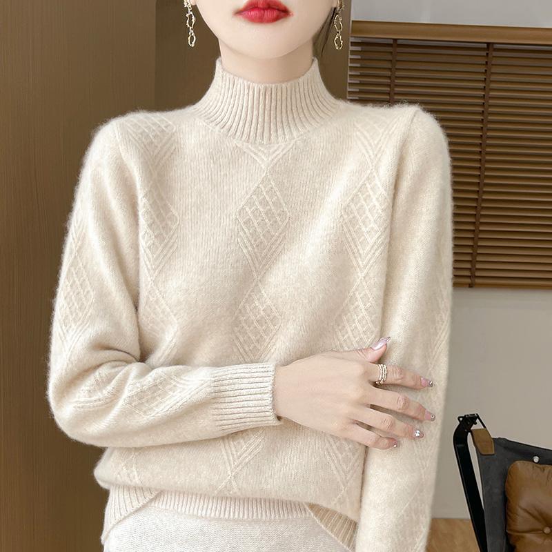 Женский кашемировый свитер Qinghe кашемир 30% кашемир 70% шерсть осенне-зимний пуловер теплый и модный