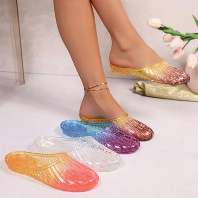 2025 лето прозрачная сумка для внешней торговли шлепанцы женская одежда нескользящие мягкие желание новые сандалии женские