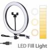 LED Selfie Ring Light 10-inch USB Plug 3-tone Lighting Photography Light Video Recording Live Broadcast Fill Light Gifts