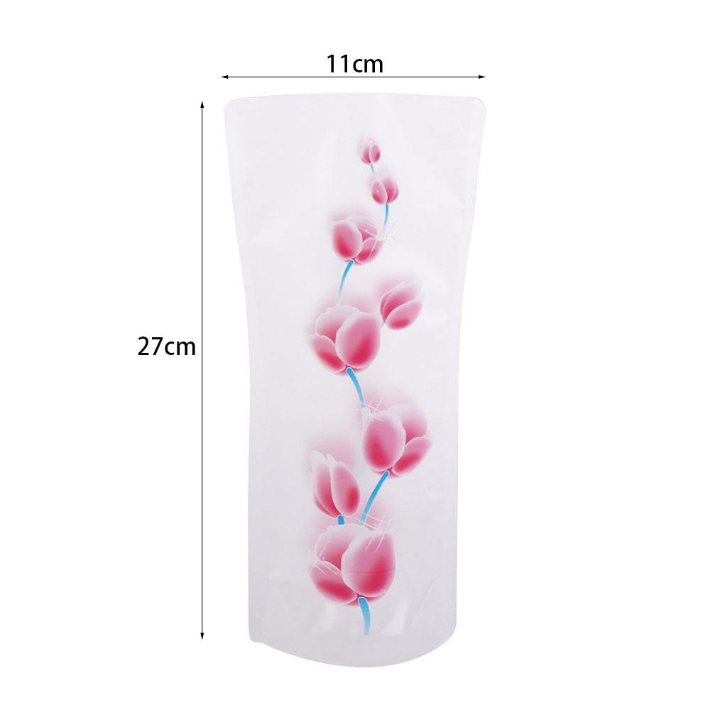 Easy to Store Cartoon Flower Vase Foldable Simple Flower Vase Creative PVC Folding Vase Office