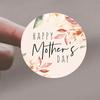 60Pcs Happy Mother's Day Round Stickers Elegant Flower Tags Stickers Greeting Cards Gifts Mother's Day Theme Stickers