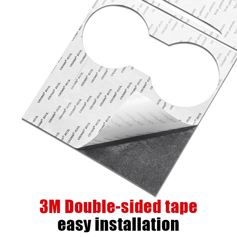 Замшевая кожаная центральная панель управления автомобиля, передний держатель для стакана с водой, отделка, коврик, декоративная наклейка для Tesla Model 3 Y 2021 2022 2023