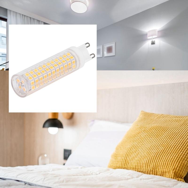 G9 136LED Bulb 15W 1200LM Dimmable Ceramics BiPin Corn Bulb For Home Indoor Lighting(220V Cold White)