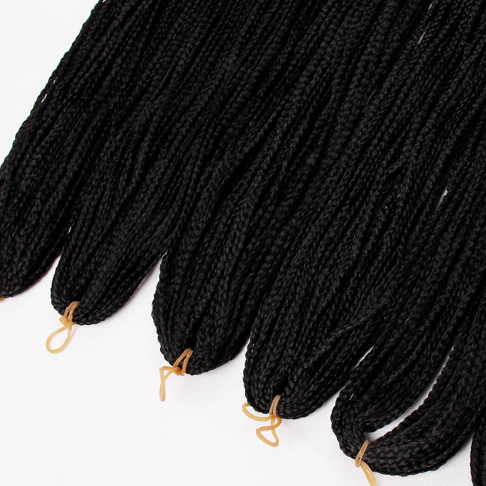 28'' Long Synthetic Zizi Braid Hair Straight Colorful Zizi Box Braids Crochet Hair Extension Pink Write Purple for Women Party