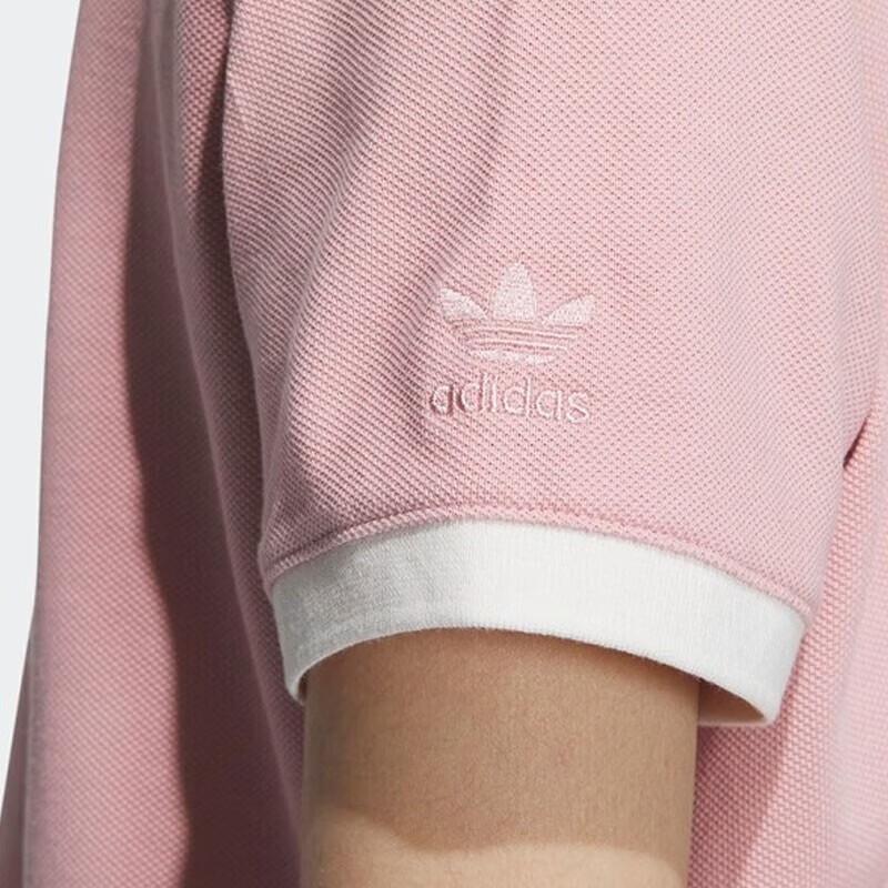 Adidas Рубашка-поло из совместной серии Originals Monkey Kingdom с мультяшным логотипом в стиле пэчворк, женские топы чудесно-фиолетового розового цвета IP1778