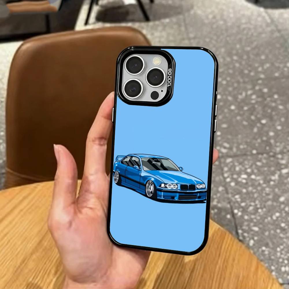 DTM-M-M3 E36 O-Oldtimer Автомобиль Чехол для телефона Для iPhone17,16,15,14,13,12,11 Plus,Pro Max Цветной Посеребренный Внутренняя крышка