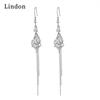 Lindon Copper Alloy Zircon Earrings Drop Earrings For Women Wedding Party Gifts
