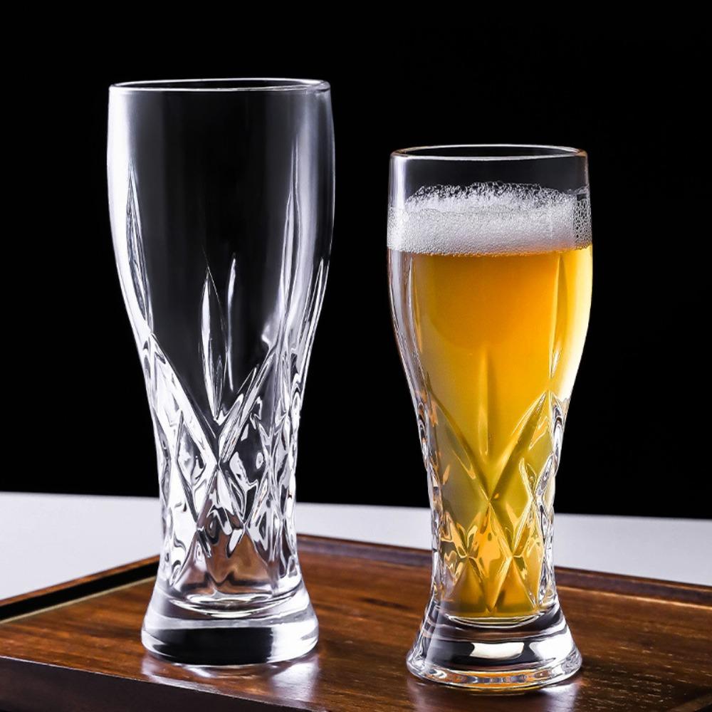 Thickened Juice Glass Exquisite Carved Ice Coffee Cup Drinkware Glass Beer Mug Barbecue