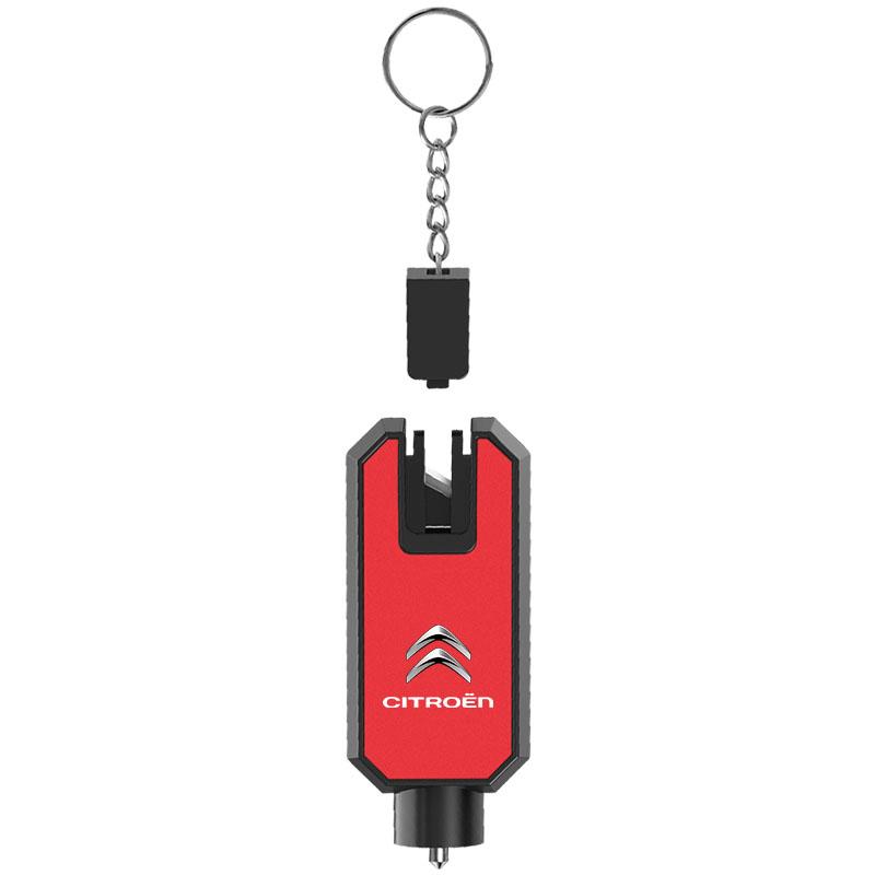 Car Window Breaker Hammer, Seatbelt Cutter with Keychain Car Escape Tool For Citroen DS3 DS4 DS5 LS DS6 C1 C2 C3 C4 C5 C6 C8 WR3