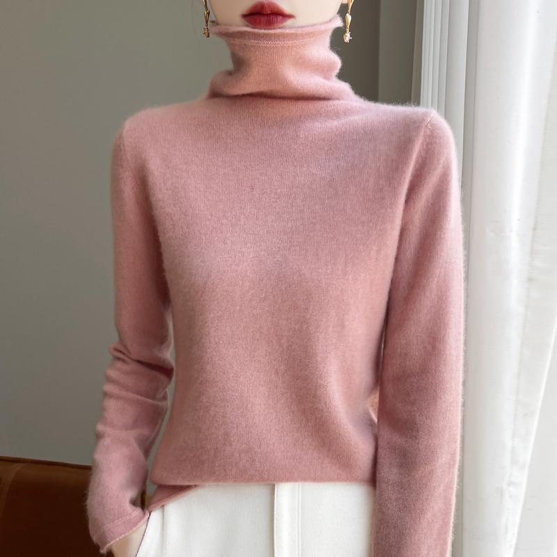 Женский кашемировый свитер Qinghe Cashmere 30% Кашемир 70% Шерсть Осенне-зимний кашемировый пуловер Мягкий и теплый