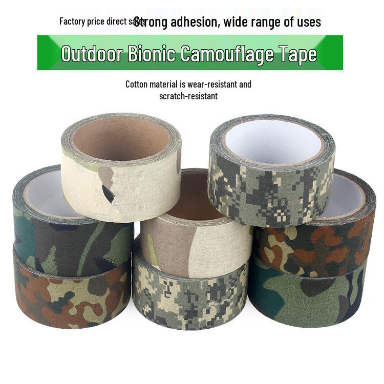 10-Meter Non-Elastic Camouflage Cotton Adhesive Tape for Outdoor Use