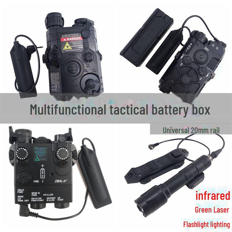 OGL PEQ15 Tactical Battery Box with Green Laser & Infrared Flashlight