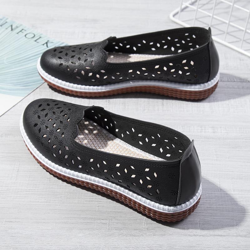 2023 летние сандалии, женская обувь на плоской подошве, дышащая повседневная обувь с сетчатой ​​подкладкой, противоскользящая обувь на мягкой подошве на плоской подошве