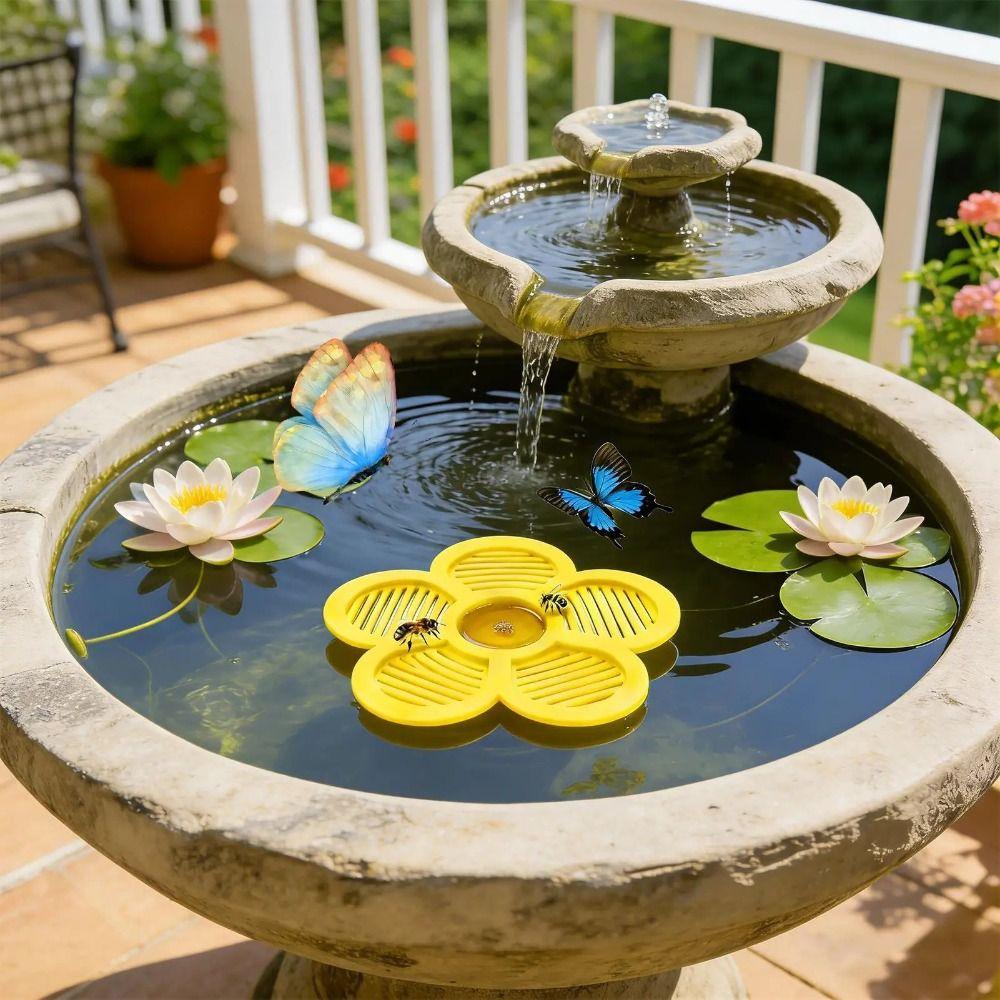 Flower Shaped Bee Watering Station Non-Slip Butterfly Drinking Tray Butterfly Farm