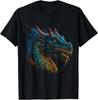 Beautiful Blue & Red Dragon Lover Fantasy Art Sharp Teeth T-Shirt